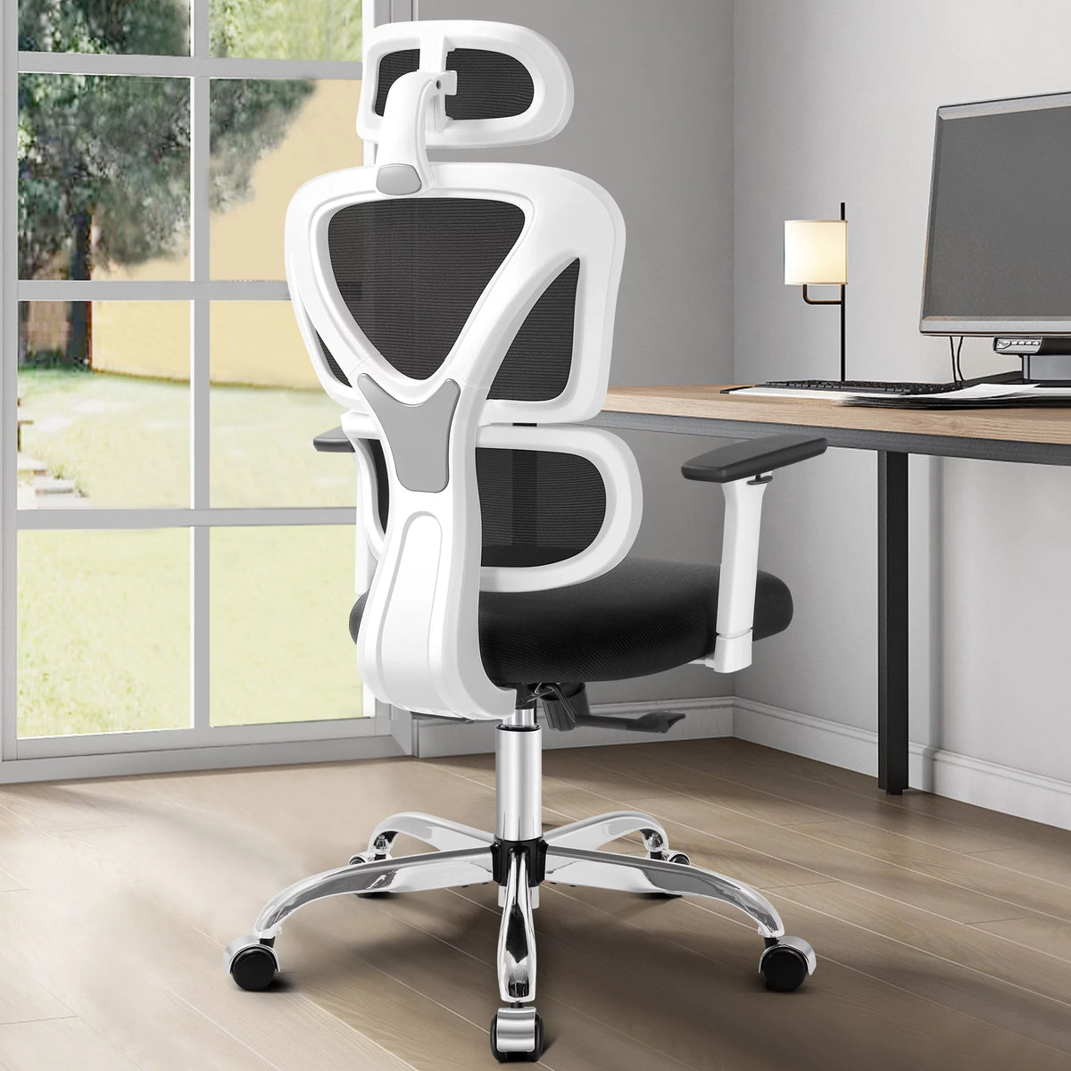 Black High Back Ergonomic Office Chair with Lumbar Support S77241