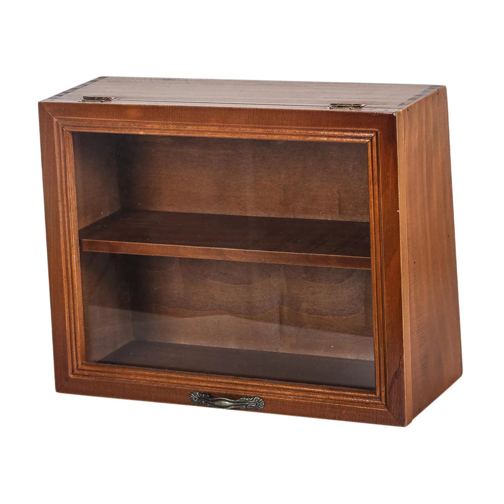 Wooden Desktop Storage Cabinet 2 Tiers with Door A8274