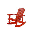 Solid Wood Rocking Adirondack Chair Red V3881