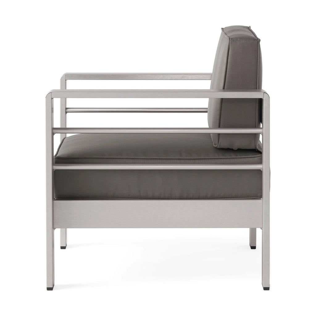 Aluminum Club Chair with Cushions V202553