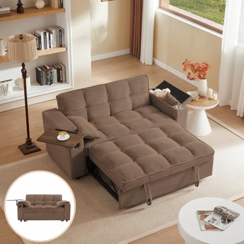 65'' Convertible Sleeper Sofa Bed with Chaise Lounge H4458