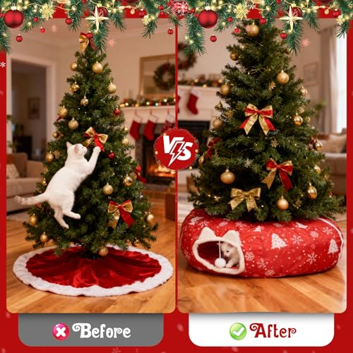 Cat Tunnel Bed Christmas Tree Skirt G51656