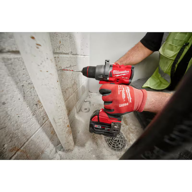 18V Lithium-Ion Brushless Cordless Hammer Drill Driver Kit with Impact Wrench X4424