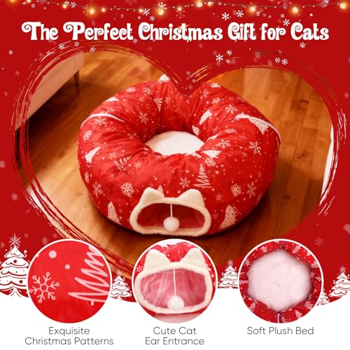 Cat Tunnel Bed Christmas Tree Skirt G51656