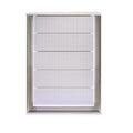 White Solid Wood Mirrored 5 Drawer Chest P970