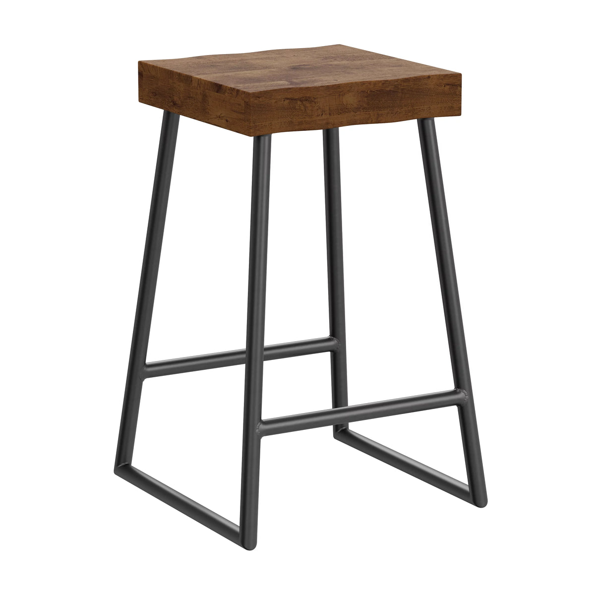 Natural Sheesham Wood Backless Counter Height Stool I4085