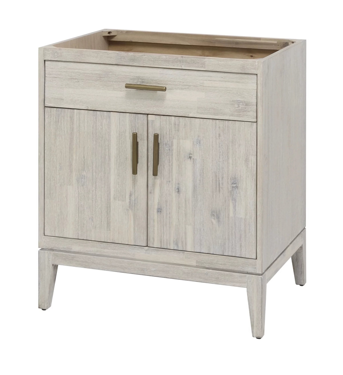30" Free Standing Hardwood Vanity Cabinet Only Chalky White T753