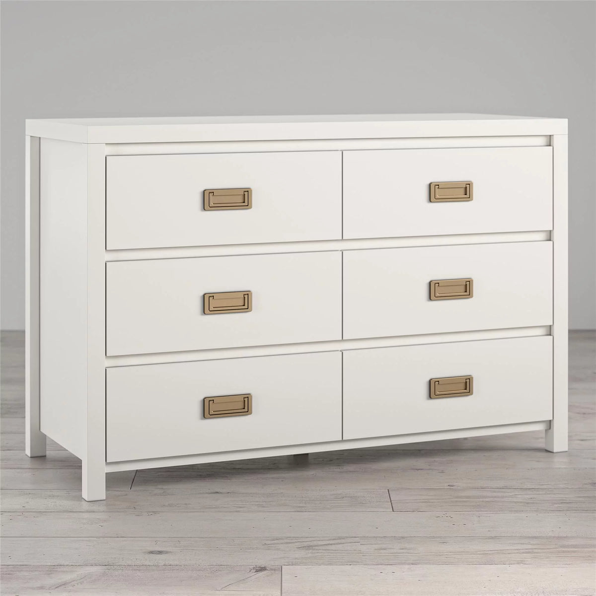 White 6 Drawer Kids' Dresser W371