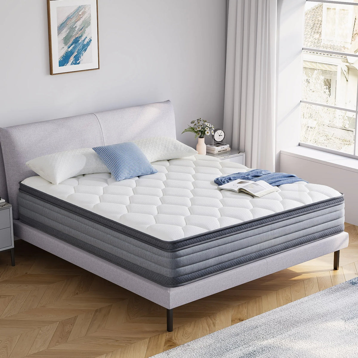 Queen 12 Hybrid Gel Memory Foam Innerspring Mattress X807