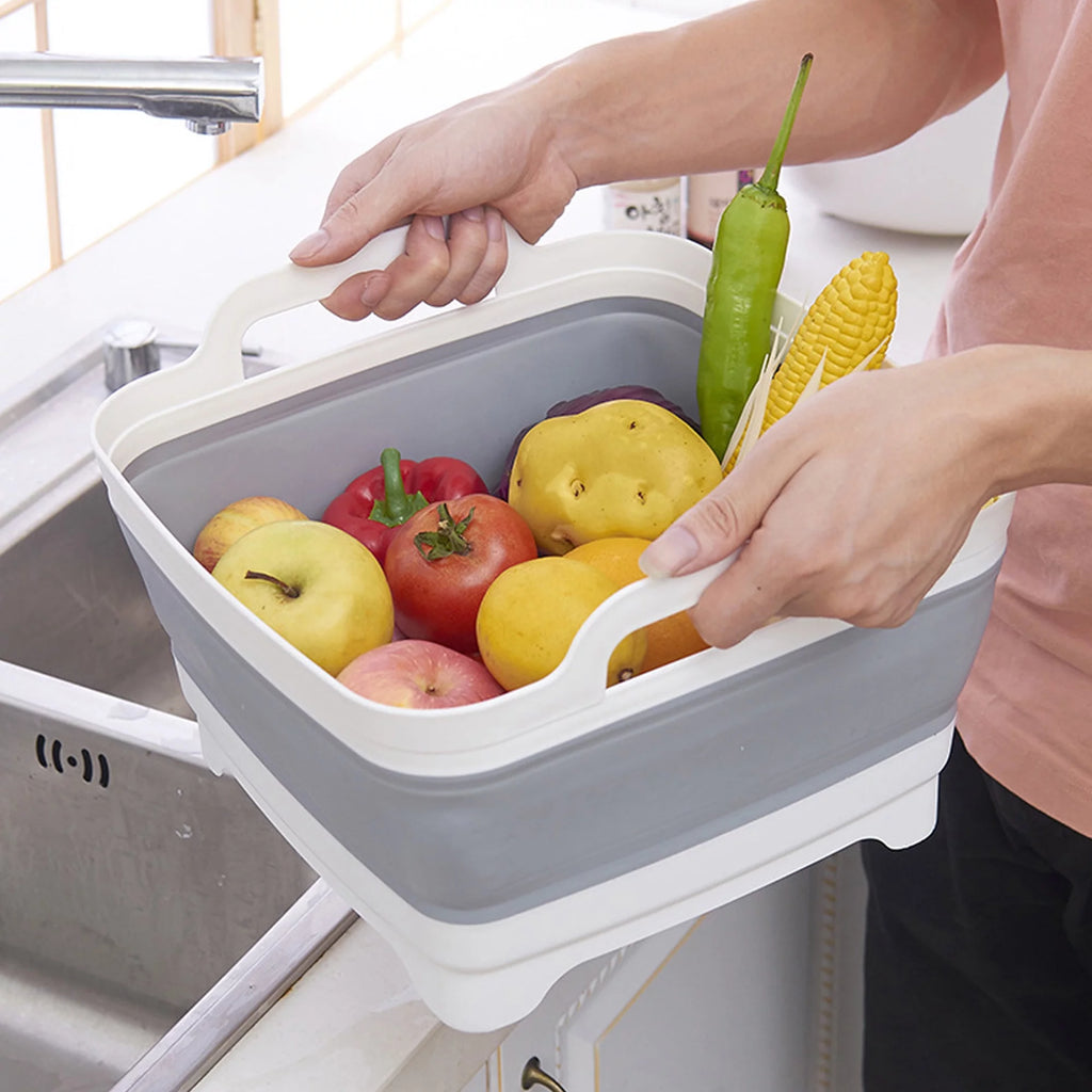 Silicone Collapsible Fruit Basket Sink Tub M411