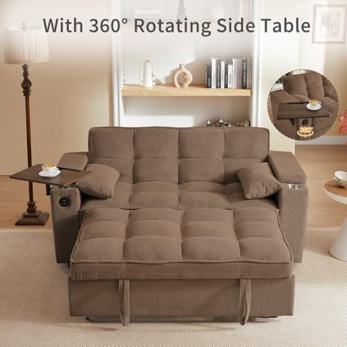 65'' Convertible Sleeper Sofa Bed with Chaise Lounge H4458