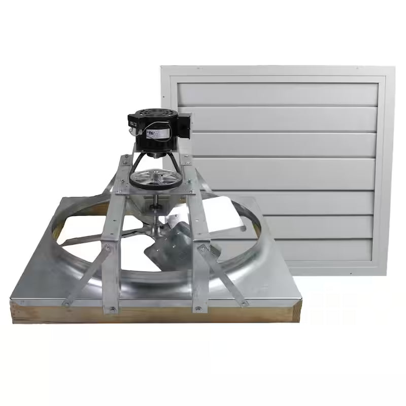 White Galvanized Steel Whole House Fan N3084