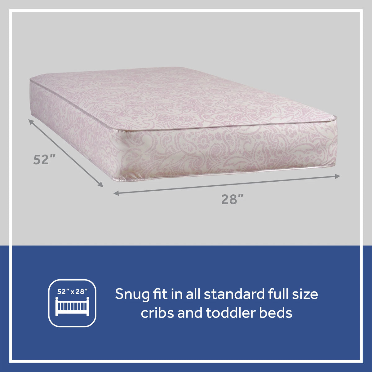 Pink 150 Coil Baby Crib & Toddler Mattress N779446