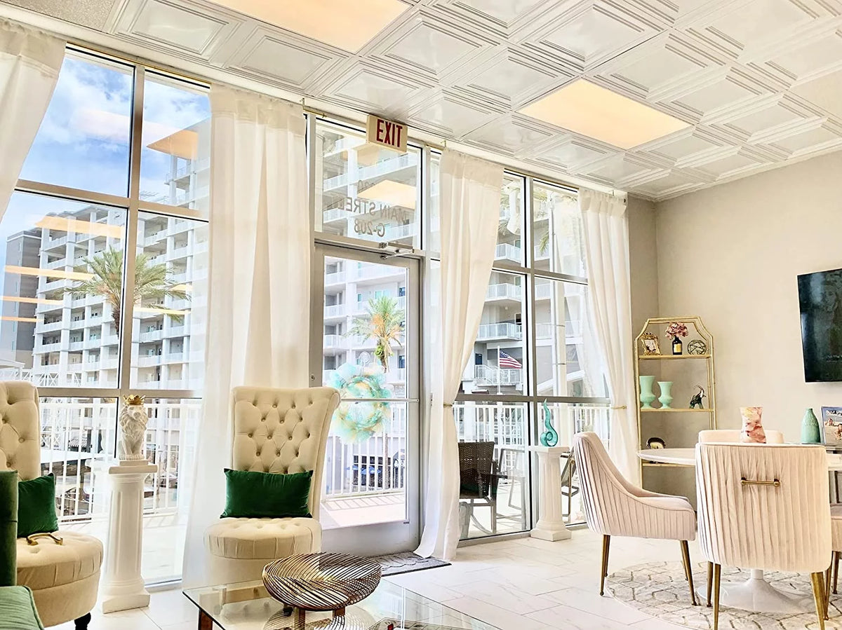 2 ft. x 2 ft. PVC Ceiling Tile in Plain White A602