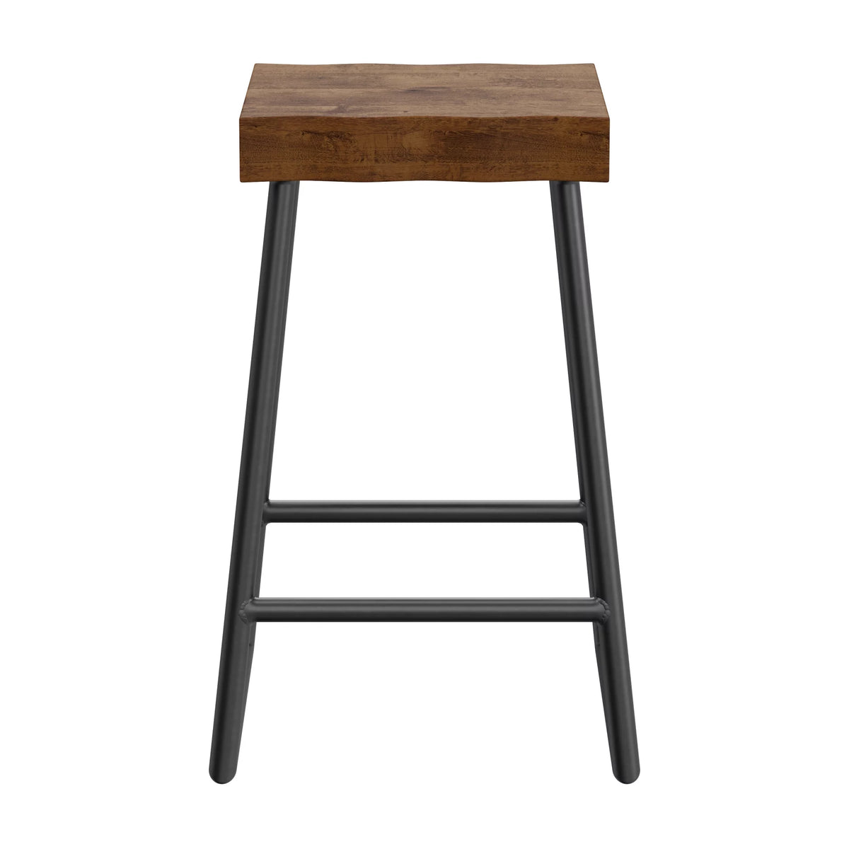 Natural Sheesham Wood Backless Counter Height Stool I4085