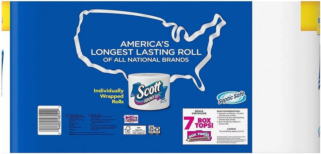 Bath Tissue 1000 Sheets 45 Rolls O767
