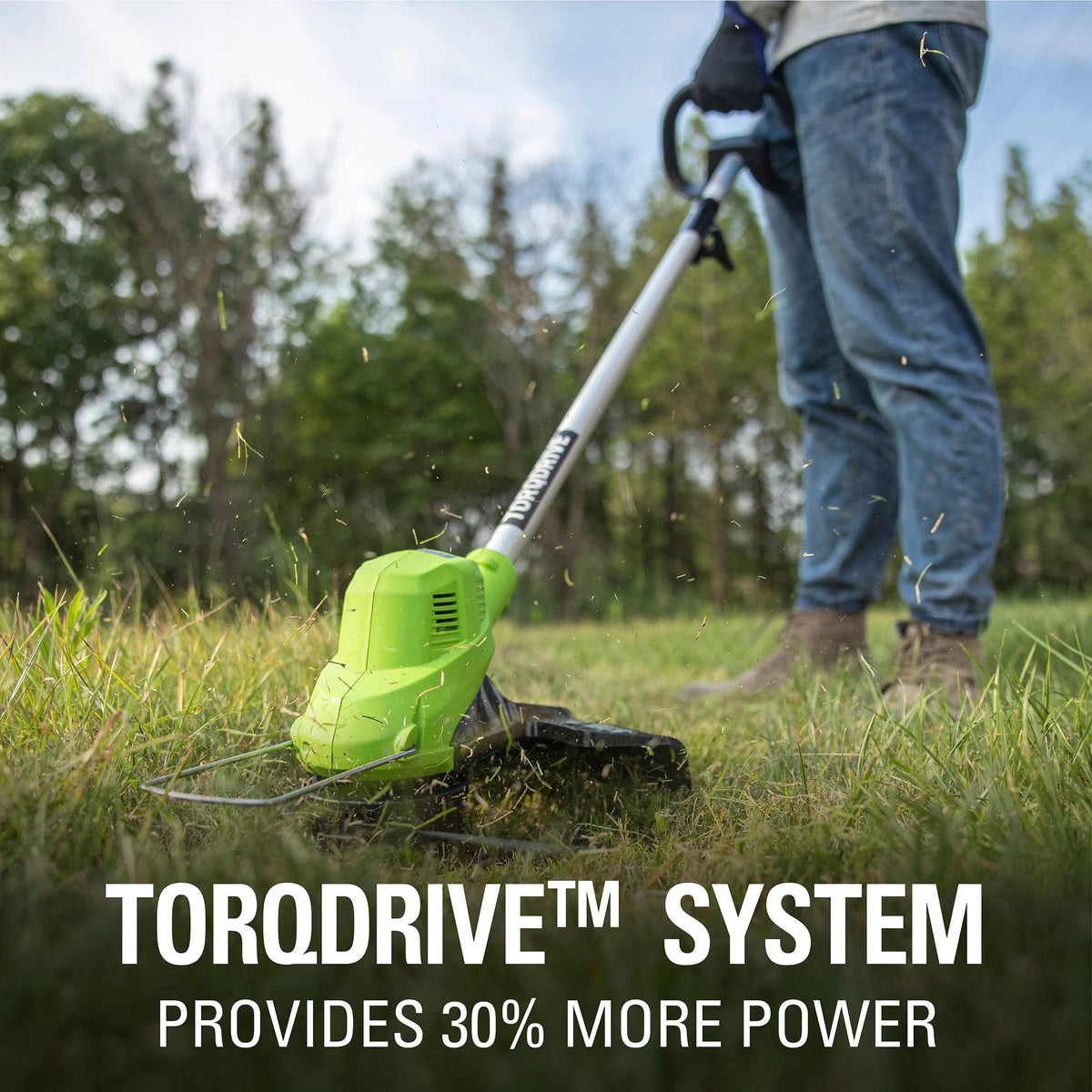 40V 15 Straight Shaft String Trimmer with 2.5 Ah Battery and Charger J753352