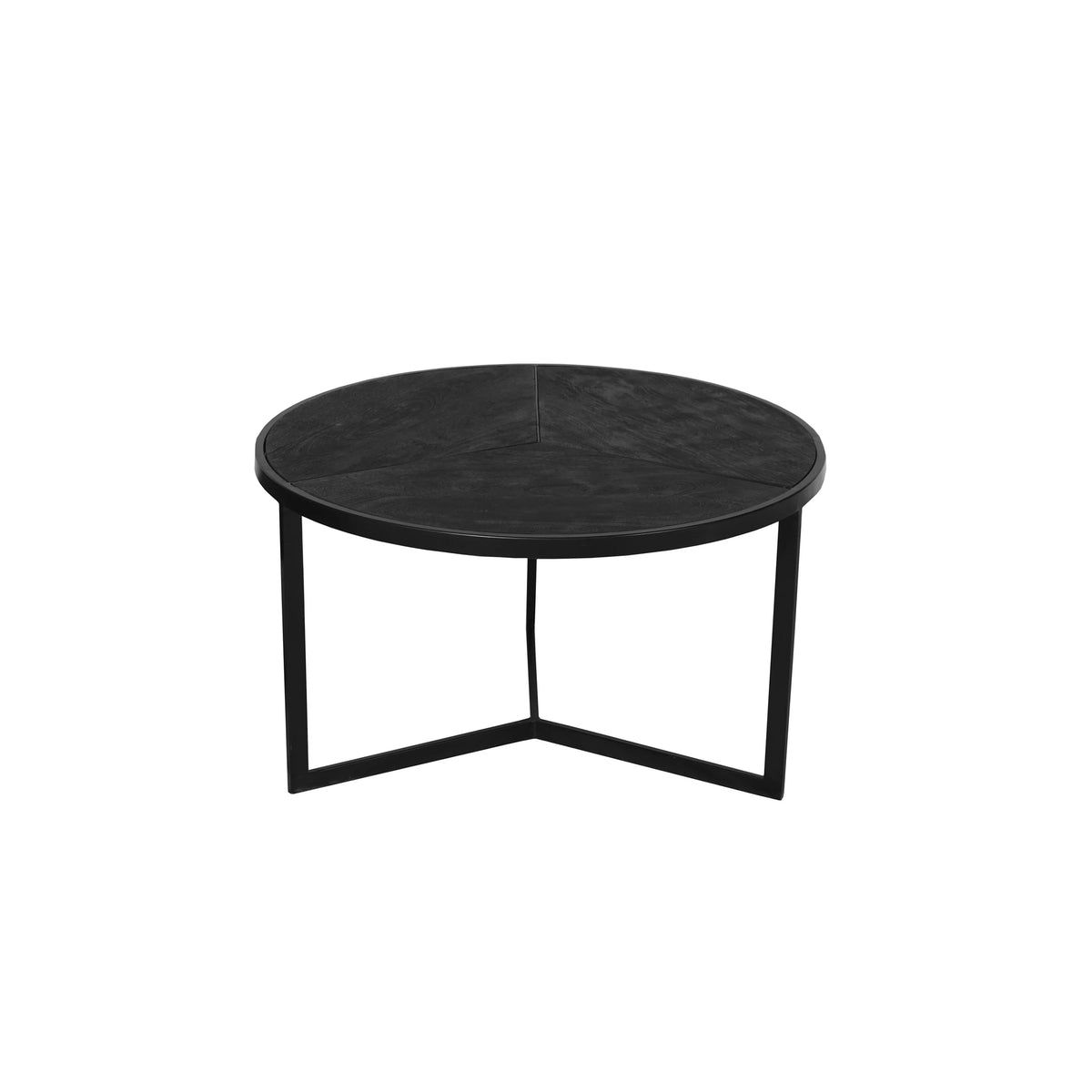 Round Nesting Coffee Table Set Of 2 Mango Wood G38842