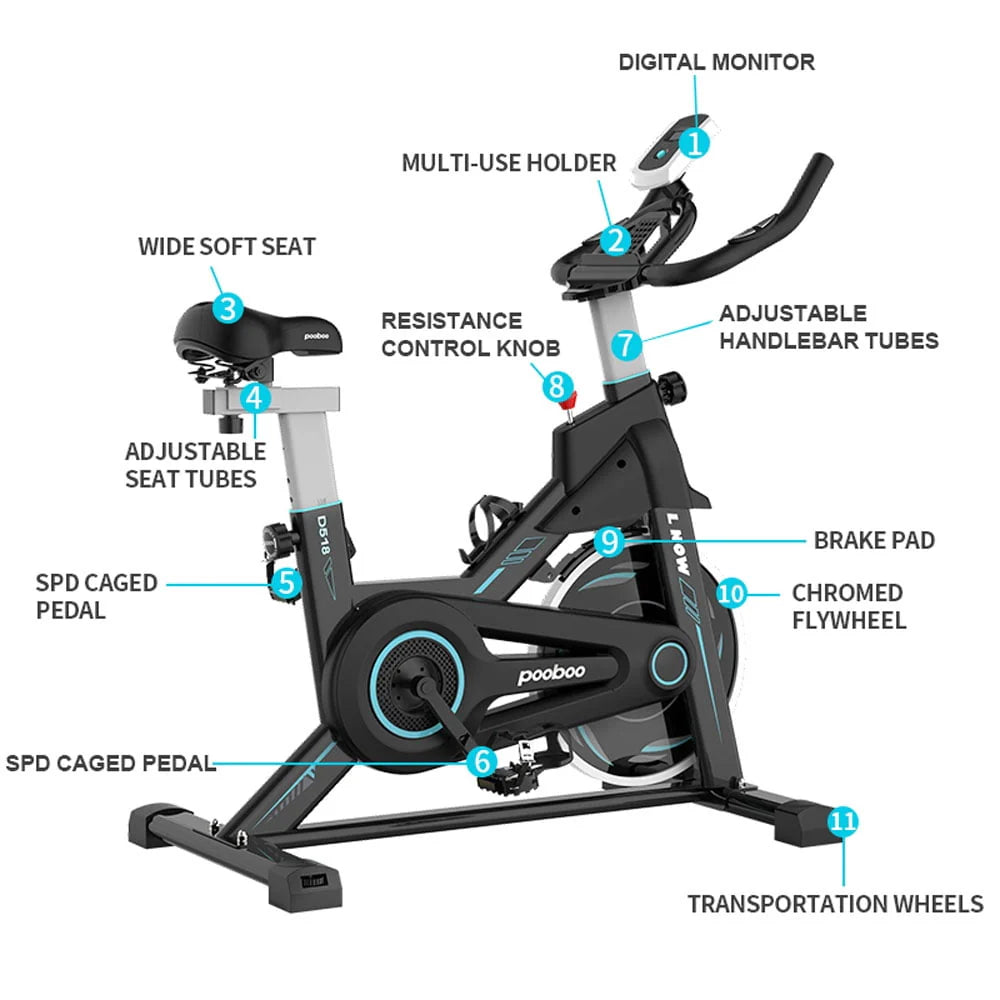 Indoor Stationary Magnetic Cycling Exercise Bike 350 Lbs. S216