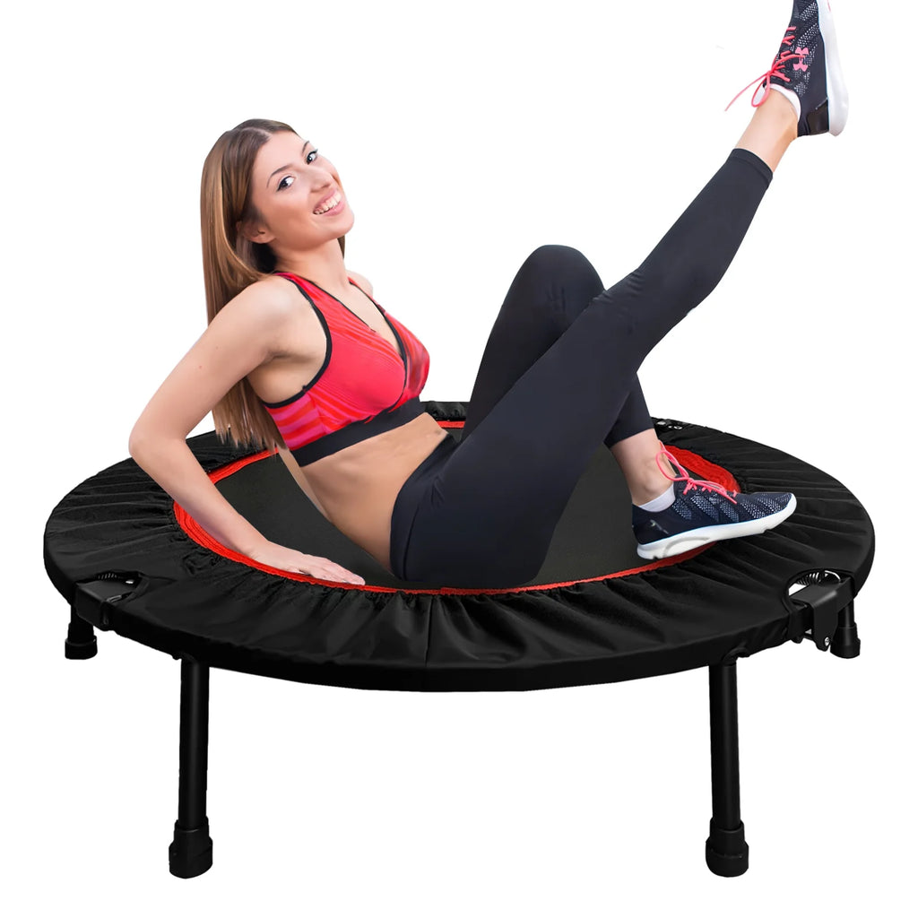 660lbs Foldable Mini Trampoline with Adjustable Handle N626