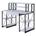 Industrial Style Desk with Bookcase Hutch N882