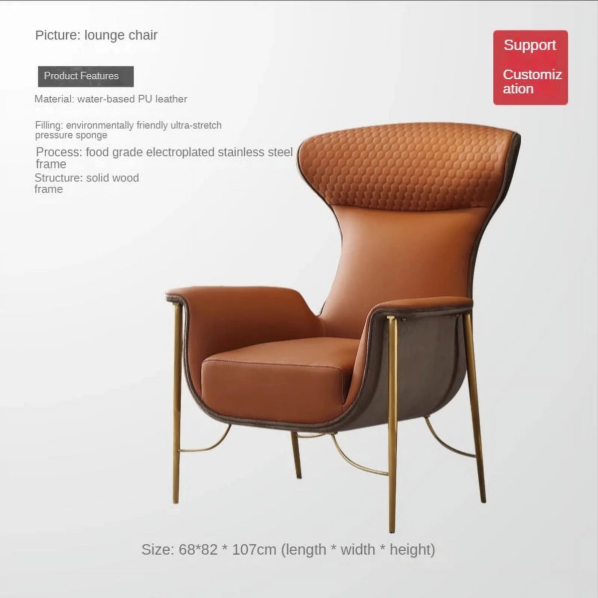 Light Luxury Leisure Chair Single Sofa L612798