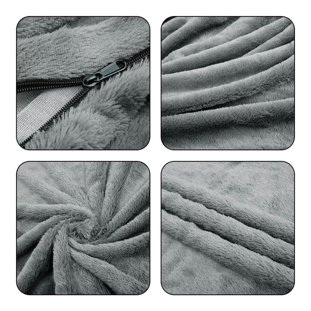 5FT Ultra Soft Bean Bag Chair Cover Light Grey B3420