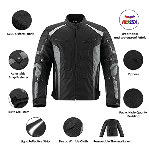 Motorcycle Jacket with CE Armor Water Resistant Textile C283891