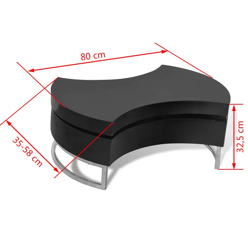 High Gloss Coffee Table with Concealed Storage Q7925
