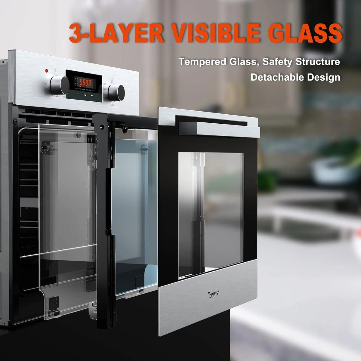 Built-in Electric Wall Oven, 24" Single Wall Oven, Stainless Steel T56942