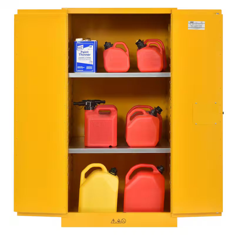 Steel Freestanding Garage Cabinet in Safety Yellow I2596