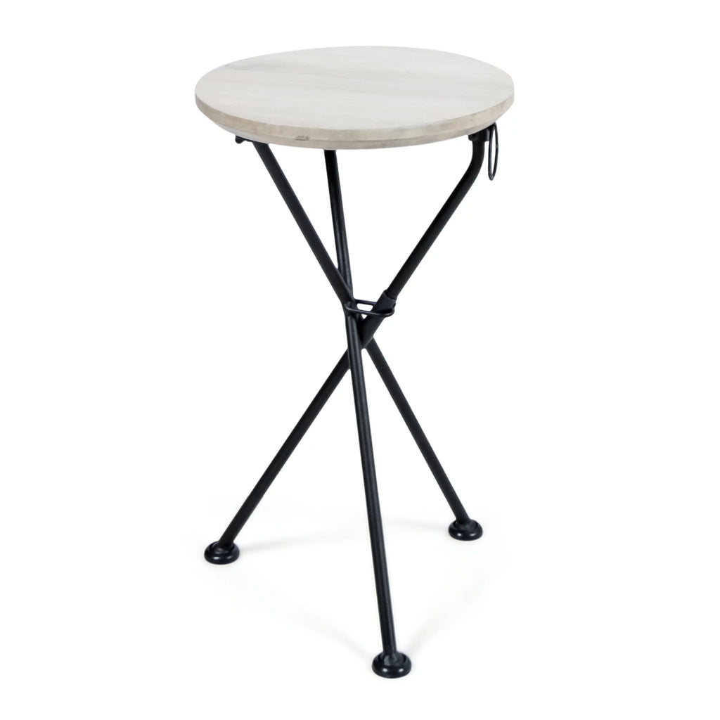 Portable Acacia Wood Side Table M395