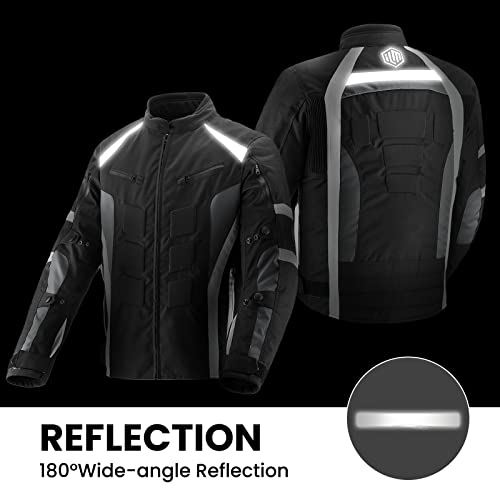 Motorcycle Jacket with CE Armor Water Resistant Textile C283891