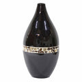 Black Spun Bamboo Vase T195