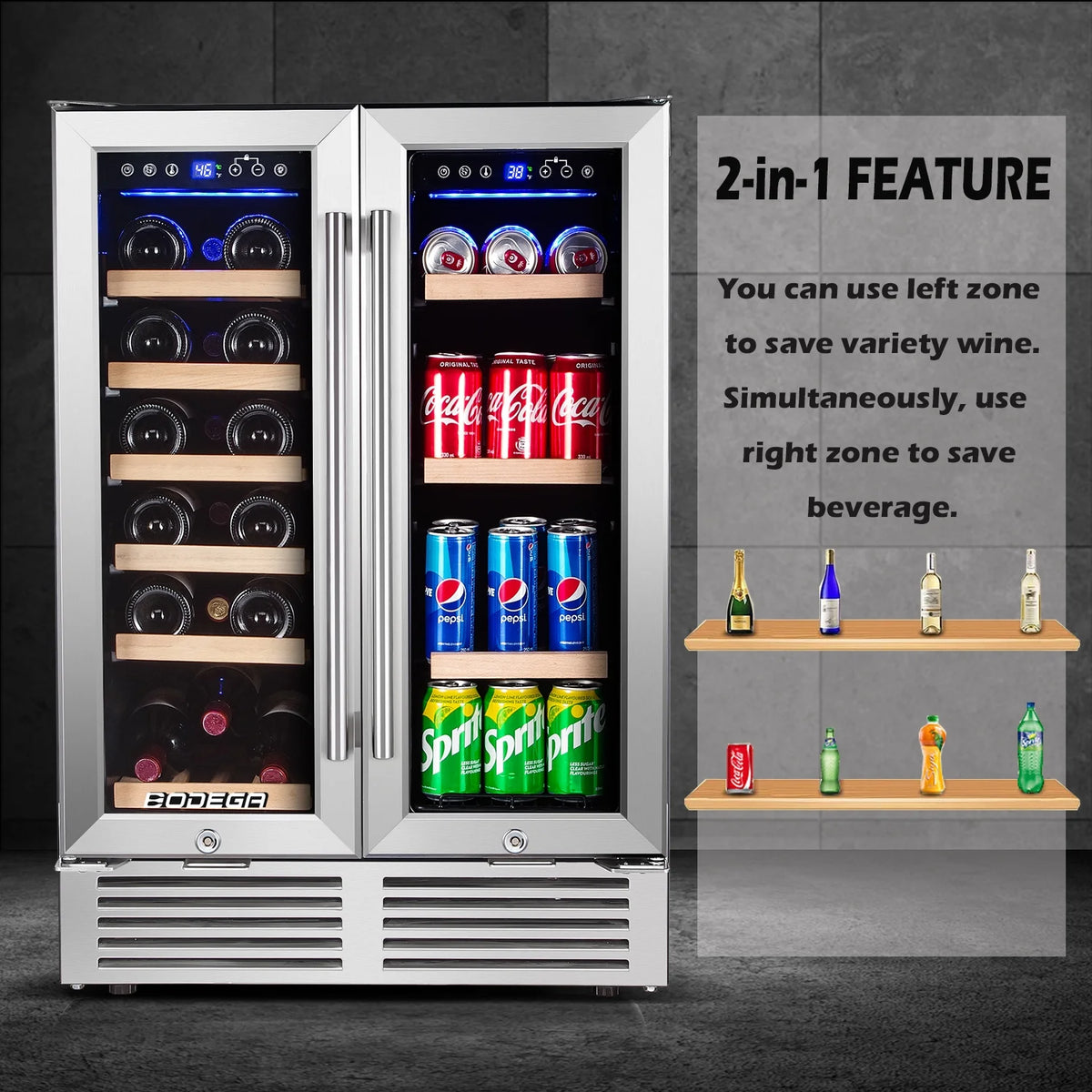 24'' Dual Zone Wine Refrigerator J882939