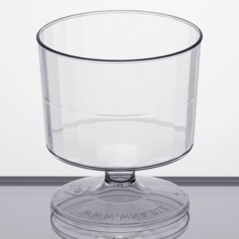 2 oz. Clear Plastic Pedestal Wine Cup N4757
