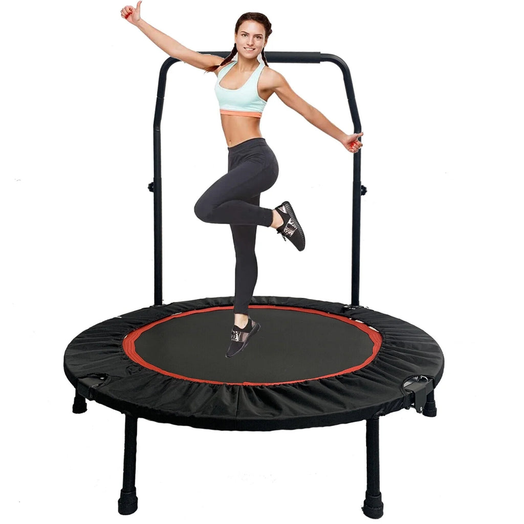 660lbs Foldable Mini Trampoline with Adjustable Handle N626
