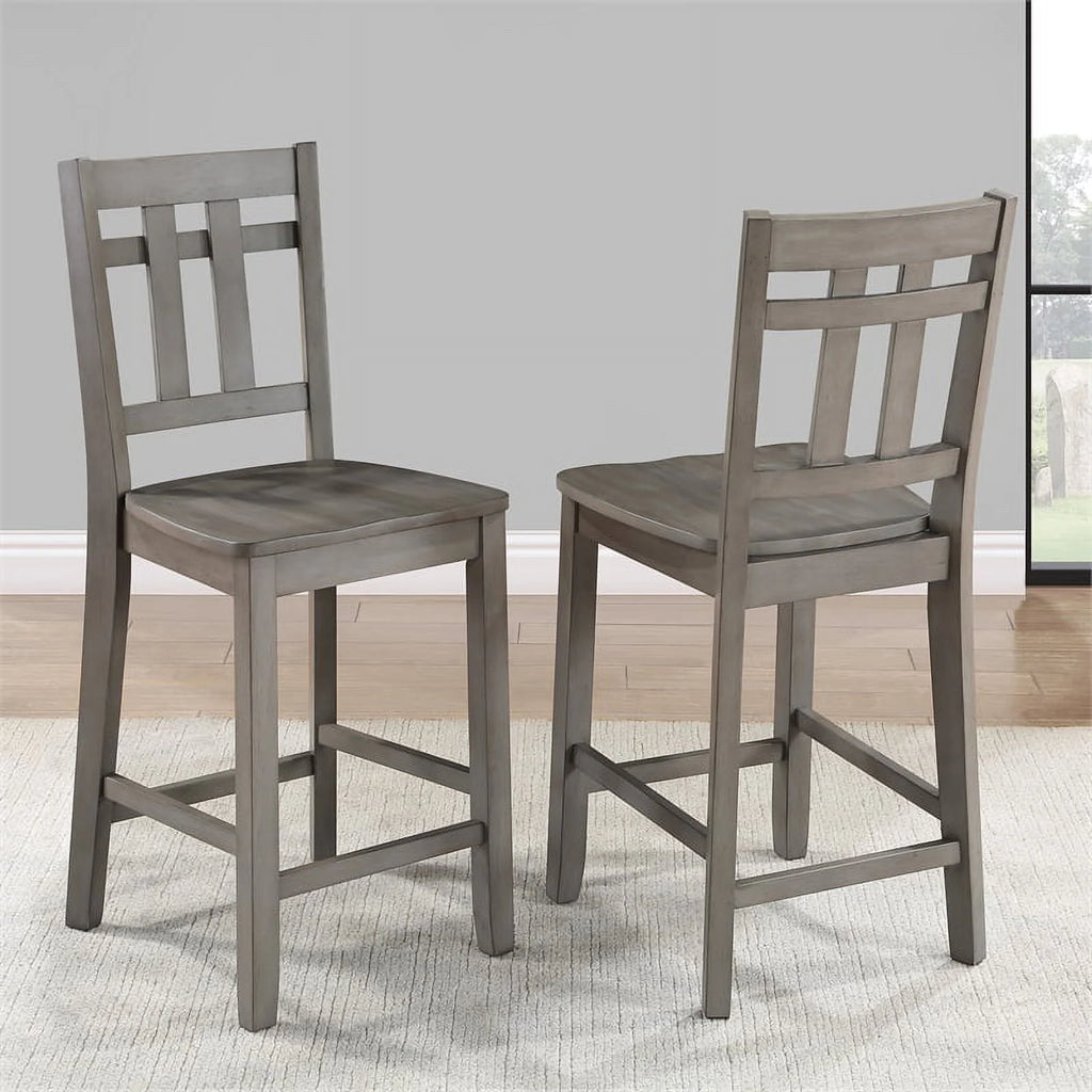 Gray Wood 5-Piece Counter Height Dining Set H1260