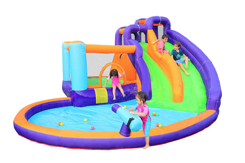Double Slide Inflatable Water Park with Water Cannon P1191
