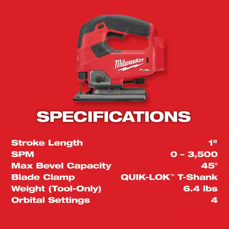 18-Volt Lithium-Ion Brushless Cordless Jig Saw with 5.0 Ah Battery Y108