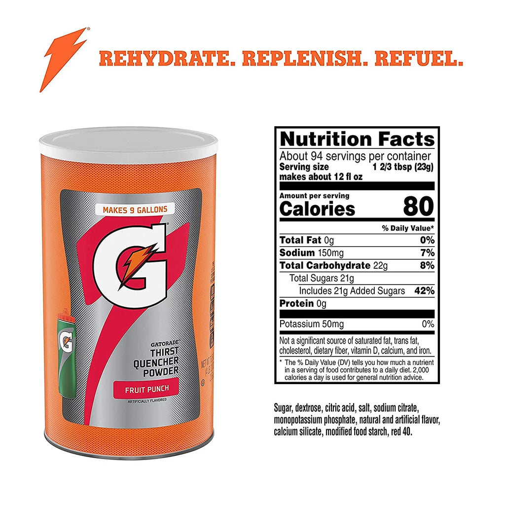 Fruit Punch Powder 76.5 oz Canister O5671