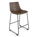 Set of 2 Brown and Black Bar Stool H9183