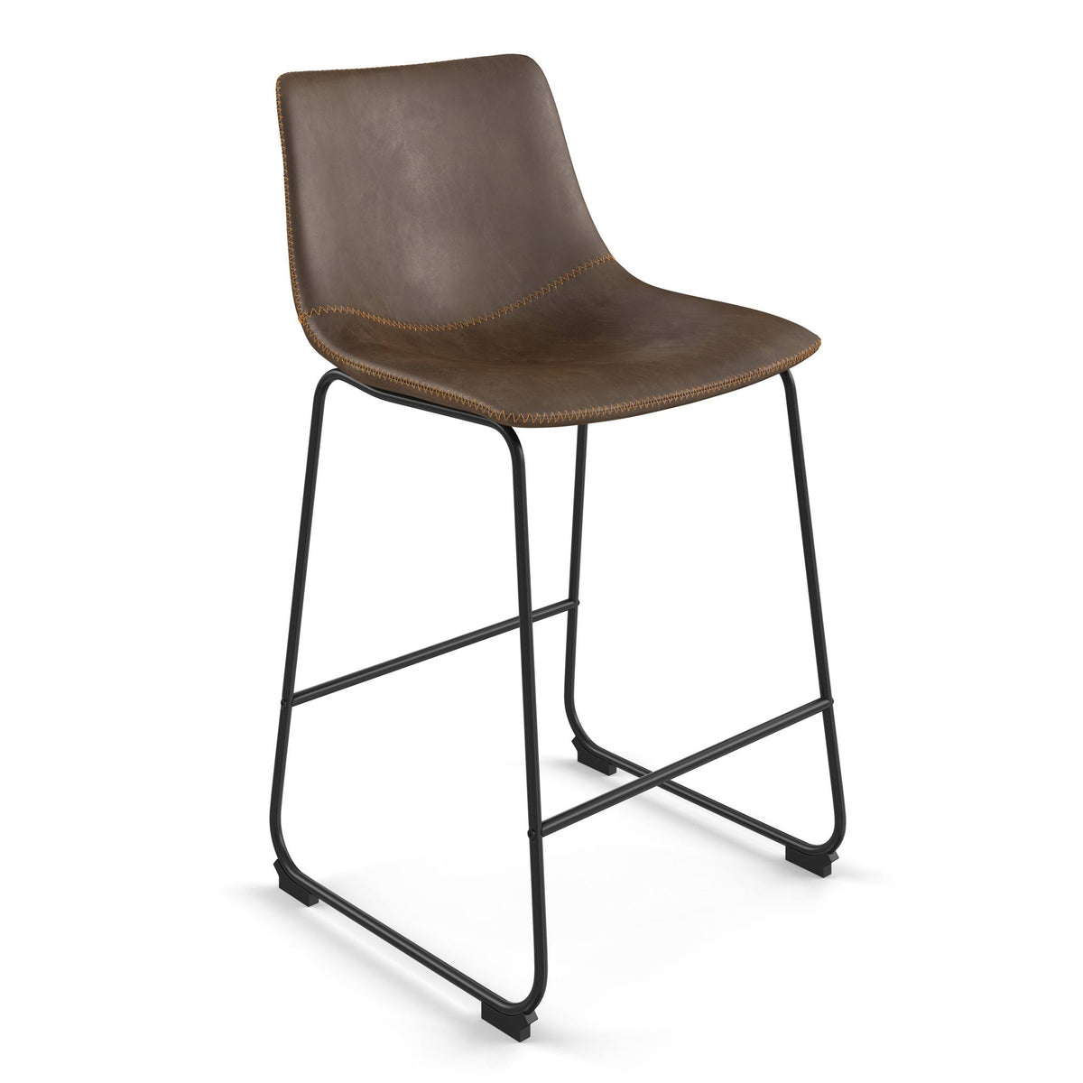 Set of 2 Brown and Black Bar Stool H9183