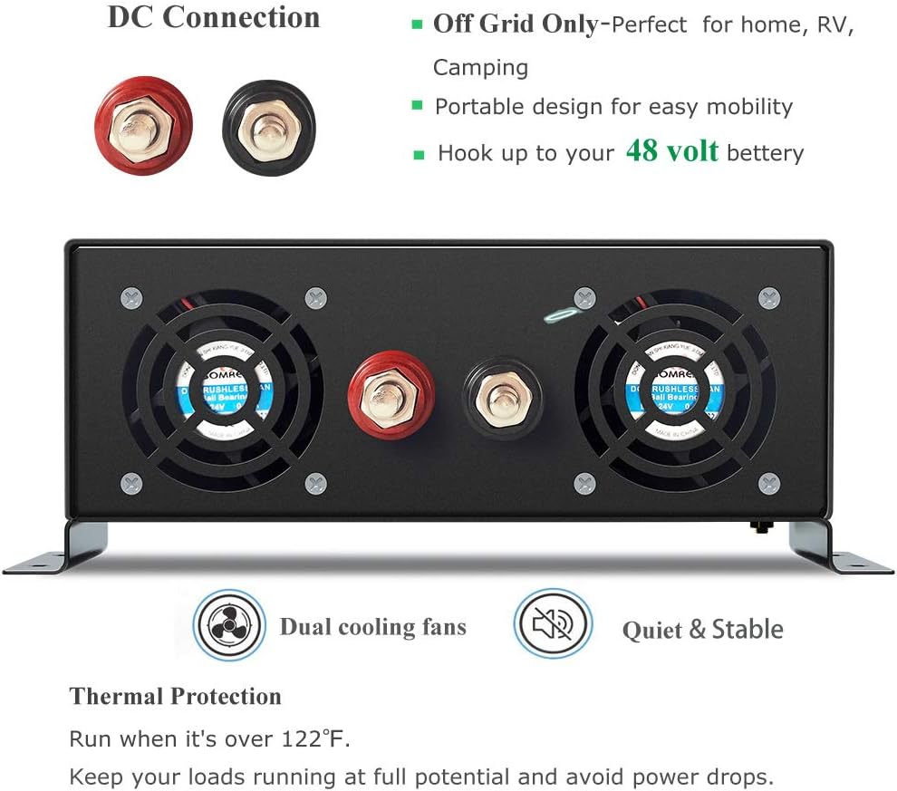 500W Pure Sine Wave Power Inverter 24V to 110V AC Converter V851757