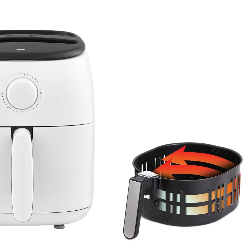 White 2.6 Qt Electric Air Fryer Oven P2342