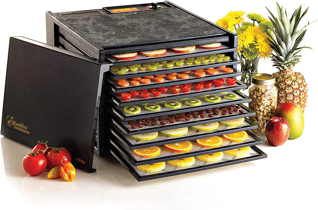 Electric Food Dehydrator Machine 600 W 9 Trays Black U27184