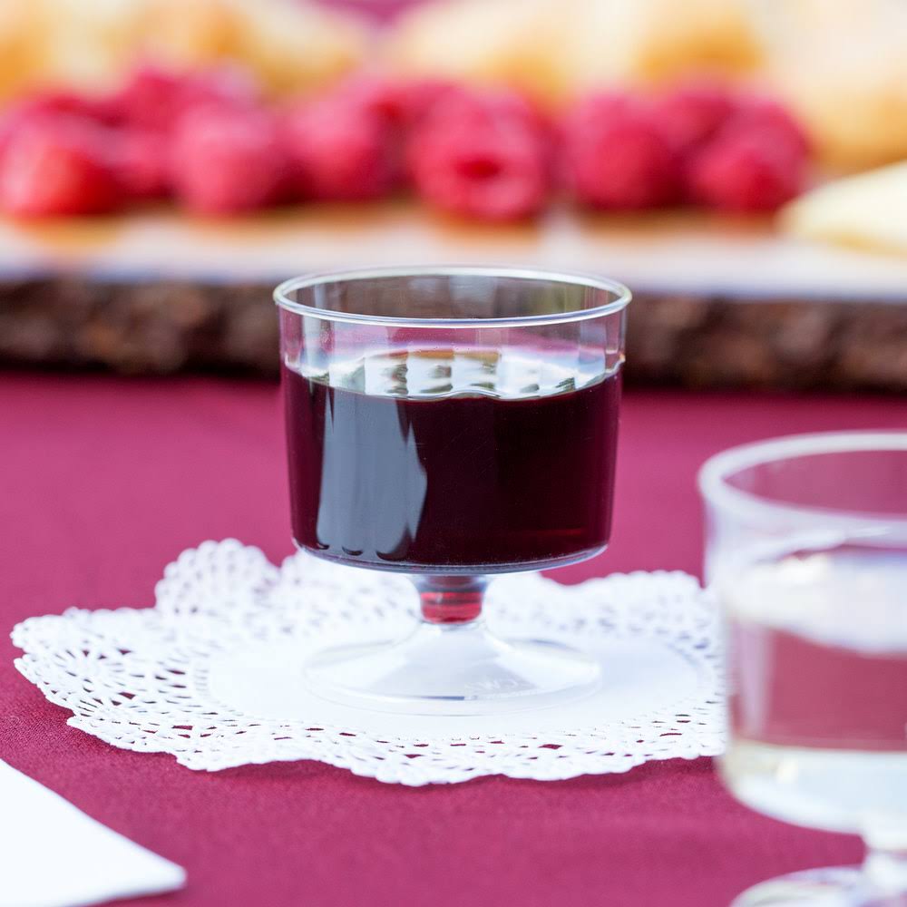 2 oz. Clear Plastic Pedestal Wine Cup N4757