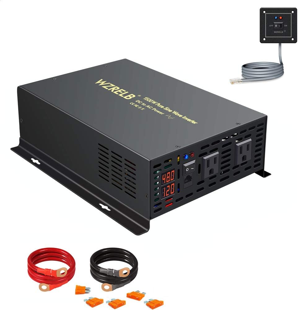 500W Pure Sine Wave Power Inverter 24V to 110V AC Converter V851757
