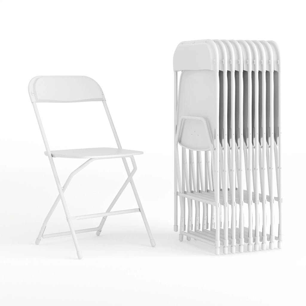 Grey Plastic Folding Chair 10 Pack L8640