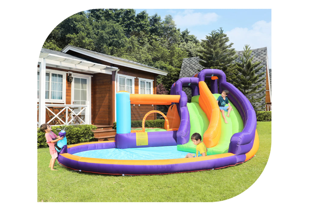 Double Slide Inflatable Water Park with Water Cannon P1191